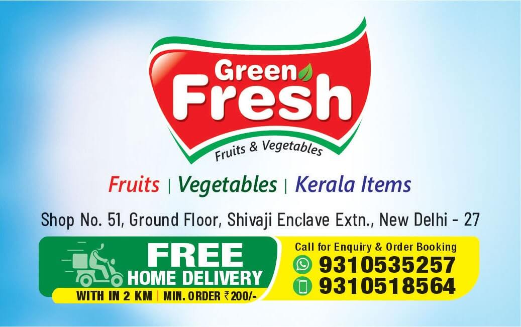 Green Fresh Fruits & Vegetables